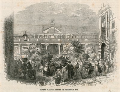 Covent Garden Market, Londen, op kerstavond door English School