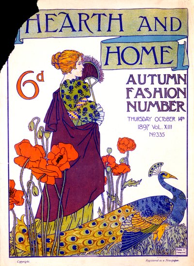 Omslag van Hearth and Home Magazine, 14 oktober 1897 door English School