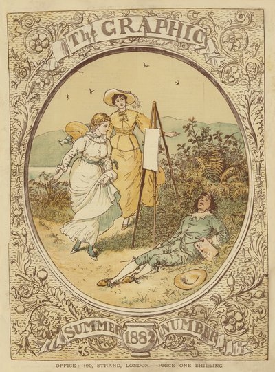 Omslag van The Graphic Summer Number 1882 (chromolitho) door English School