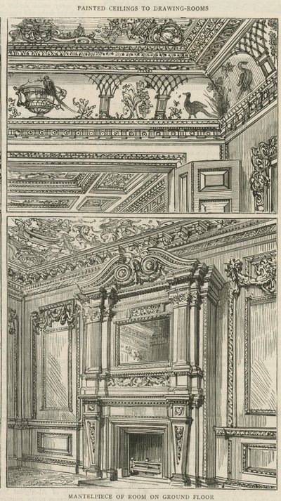 Cowfields, 30 Old Burlington Street: Schouw van kamer op de begane grond door English School