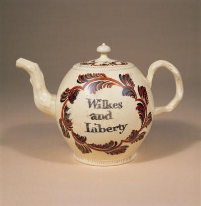 Creamware theepot, Cockpit Hill, Derby, c.1763 door English School