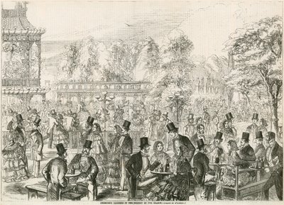 Cremorne Gardens, Londen, op het hoogtepunt van het seizoen door English School