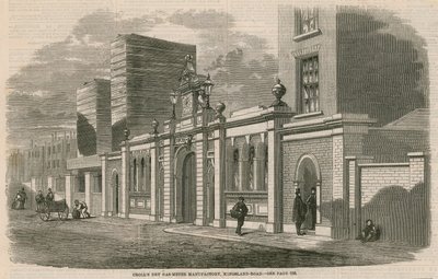 Crolls Dry Gas-Meter Manufactory, Kingsland Road, Londen door English School
