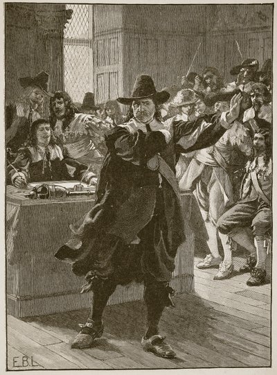Cromwell spreekt het Lange Parlement voor de laatste keer toe, illustratie uit Cassells Illustrated History of England door English School