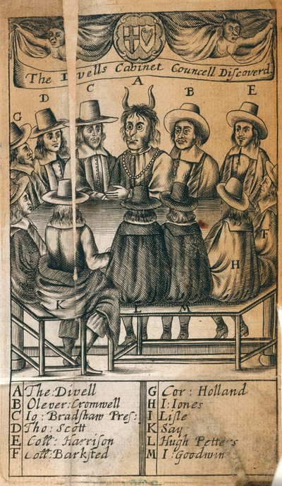 Cromwell en kabinet, uit 
