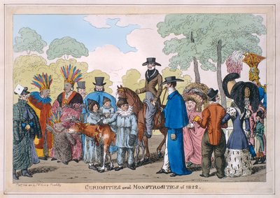 Curiosa en monstrositeiten van 1822 door English School