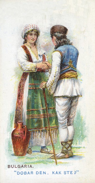 Gebruikelijke groet in Bulgarije, 1907 door English School