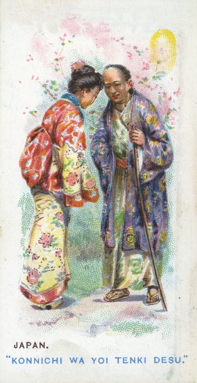 Gebruikelijke Groet in Japan, 1907 door English School