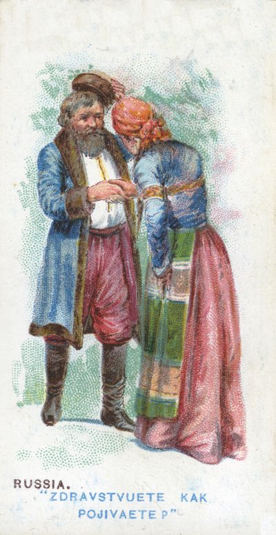 Gebruikelijke Groet in Rusland, 1907 door English School