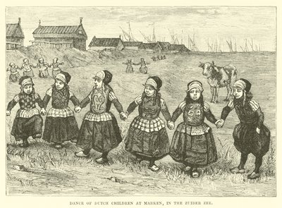 Dans van Nederlandse kinderen op Marken, in de Zuiderzee door English School