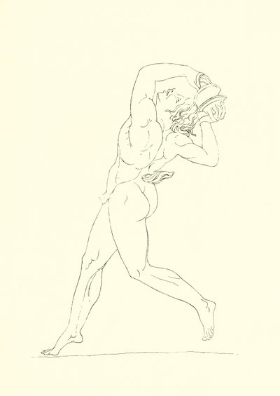 Dansende mannelijke figuur door English School