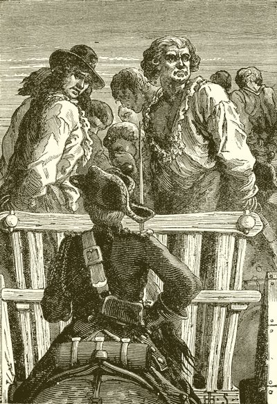 Danton en zijn metgezellen op weg naar de guillotine door English School