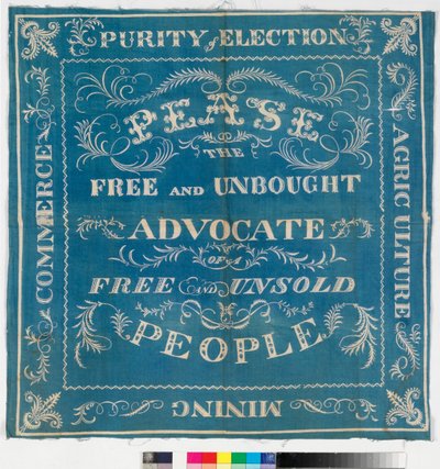 Verkiezingsbanner van Darlington voor Joseph Pease, 1832 door English School