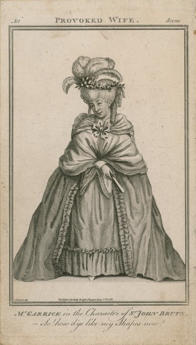 David Garrick in de rol van Sir John Brute door English School