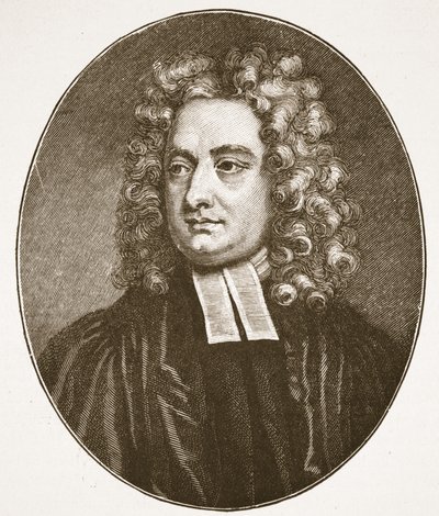 Dean Swift, illustratie uit De Kerk van Engeland: Een Geschiedenis voor het Volk door H.D.M. Spence-Jones door English School