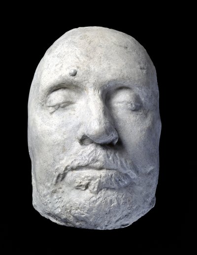 Dodenmasker van Oliver Cromwell, 1658 (gips) door English School