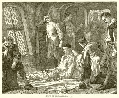 De dood van admiraal Blake, 1657 door English School