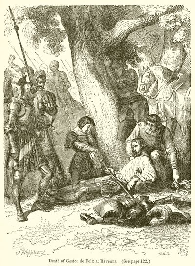 De dood van Gaston de Foix bij Revenna door English School