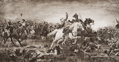 Dood van Gustavus Adolphus, illustratie uit 