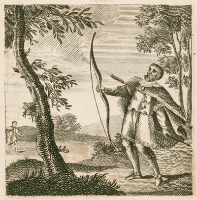 Dood van koning Willem II tijdens de jacht in het New Forest, Hampshire door English School
