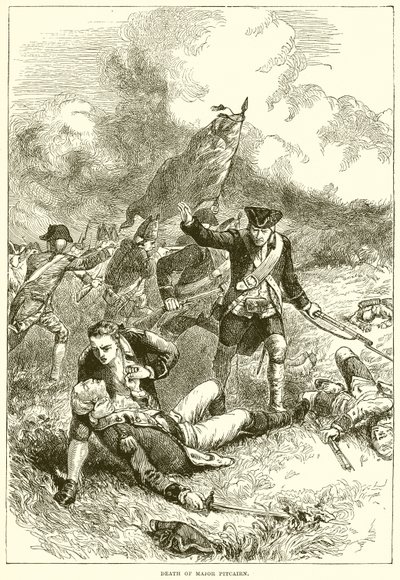 Dood van Major Pitcairn door English School