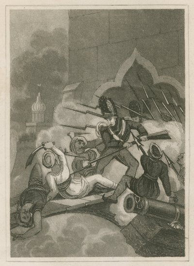 Dood van Tippoo Sahib bij de belegering van Serigapatam, India door English School