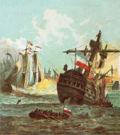 Nederlaag van de Nederlandse vloot door English School