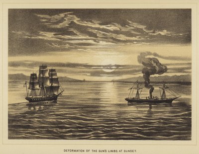 Vervorming van de Zonnestralen bij Zonsondergang door English School