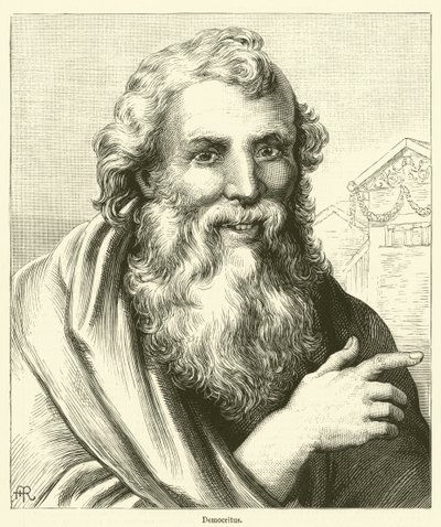 Democritus (gravure) door English School