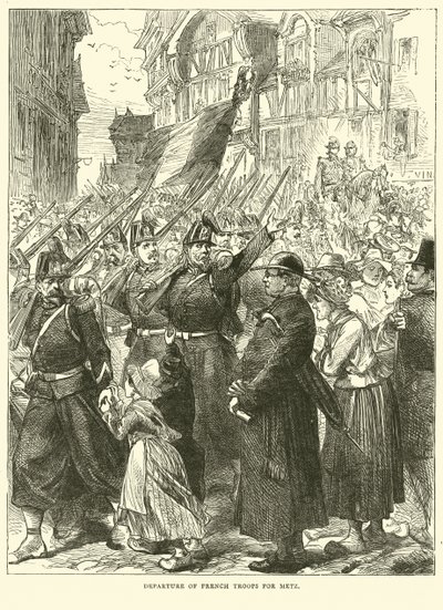 Vertrek van Franse troepen naar Metz, augustus 1870 door English School