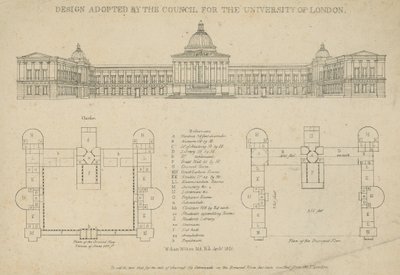 Ontwerp aangenomen door de raad voor de Universiteit van Londen door English School