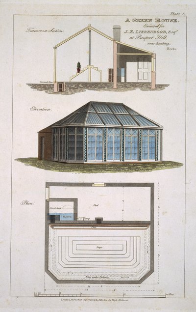 Ontwerp voor een Kas uitgevoerd voor J. E Liebenrood bij Prospect Hill door English School