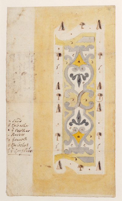 Ontwerp voor een Knoop Tuin, Bush Hill, nabij Edmonton, Londen, 1713 door English School