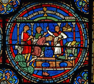 Detail van het Wonderraam met Robert van Cricklade door English School