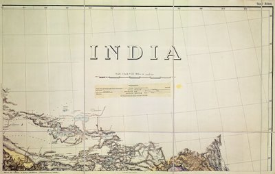 Detail van een kaart van de India-Tibet grens door English School