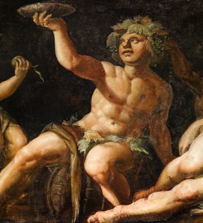 Detail van geschilderd paneel, Elysium Kamer, Bolsover Castle door English School