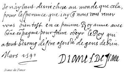 Diane de France door English School