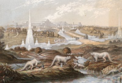 Dinosaurussen in Crystal Palace door English School