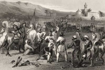 Ontwapening van de 11e Ongeregelde Cavalerie in Berhampore in 1857, uit 