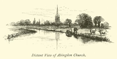 Verre Uitzicht op de Kerk van Abingdon door English School