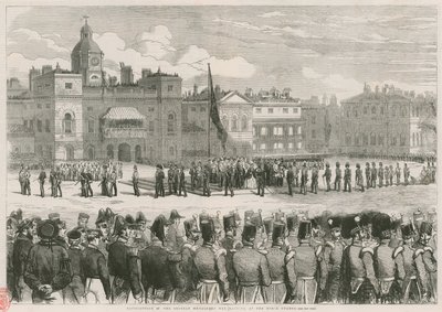 Uitdeling van de Krim-medailles door Hare Majesteit bij de Horse Guards door English School