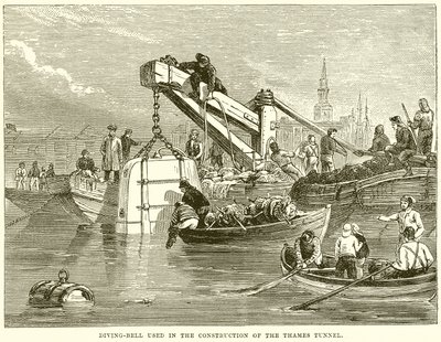Duikklok gebruikt bij de bouw van de Thames Tunnel door English School