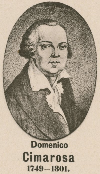 Domenico Cimarosa (gravure) door English School