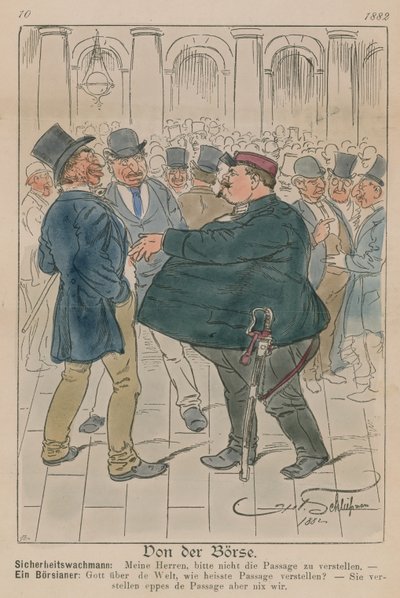 Don de Borse; cartoon door English School