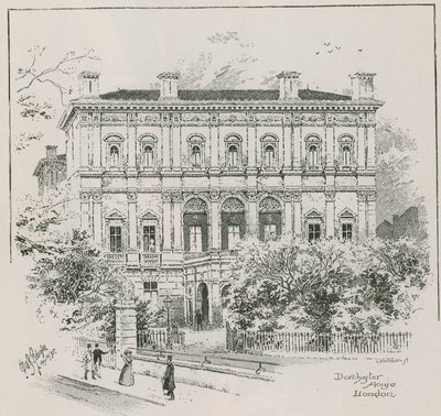 Dorchester House, Park Lane, Londen, de residentie van Shahzada Nasrullah Khan door English School