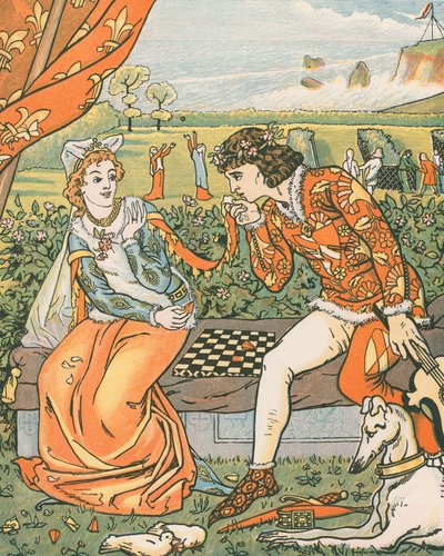 Dorigen en Aurelius in de tuin. 