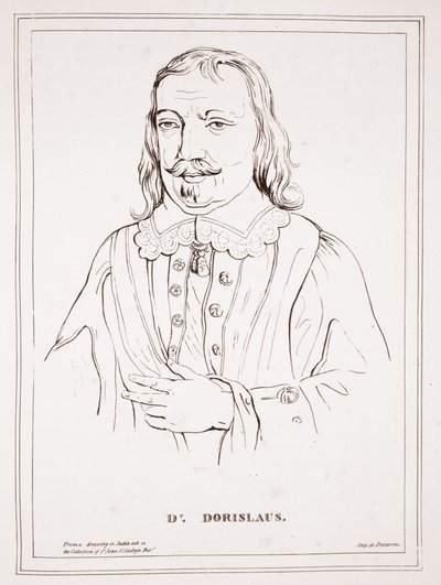 Dr. Dorislaus, van een tekening in Indiase inkt in de collectie van St. John St. Aubyn Bar, geïmp. door Ducarme door English School