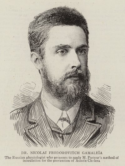 Dr. Nicolai Feodorovitch Gamaleia (gravure) door English School