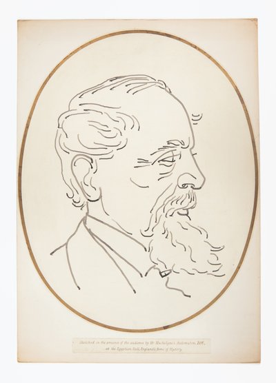 Tekening van Charles Dickens door Mr. Maskelyne