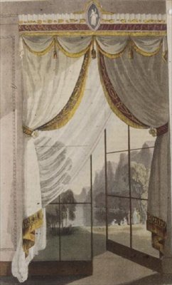 Gordijn voor de salon, plaat 100 uit Ackermann
